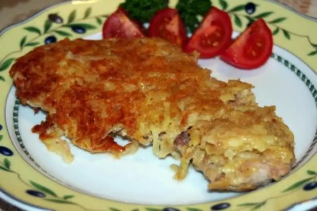 Шницель с картофельной корочкой