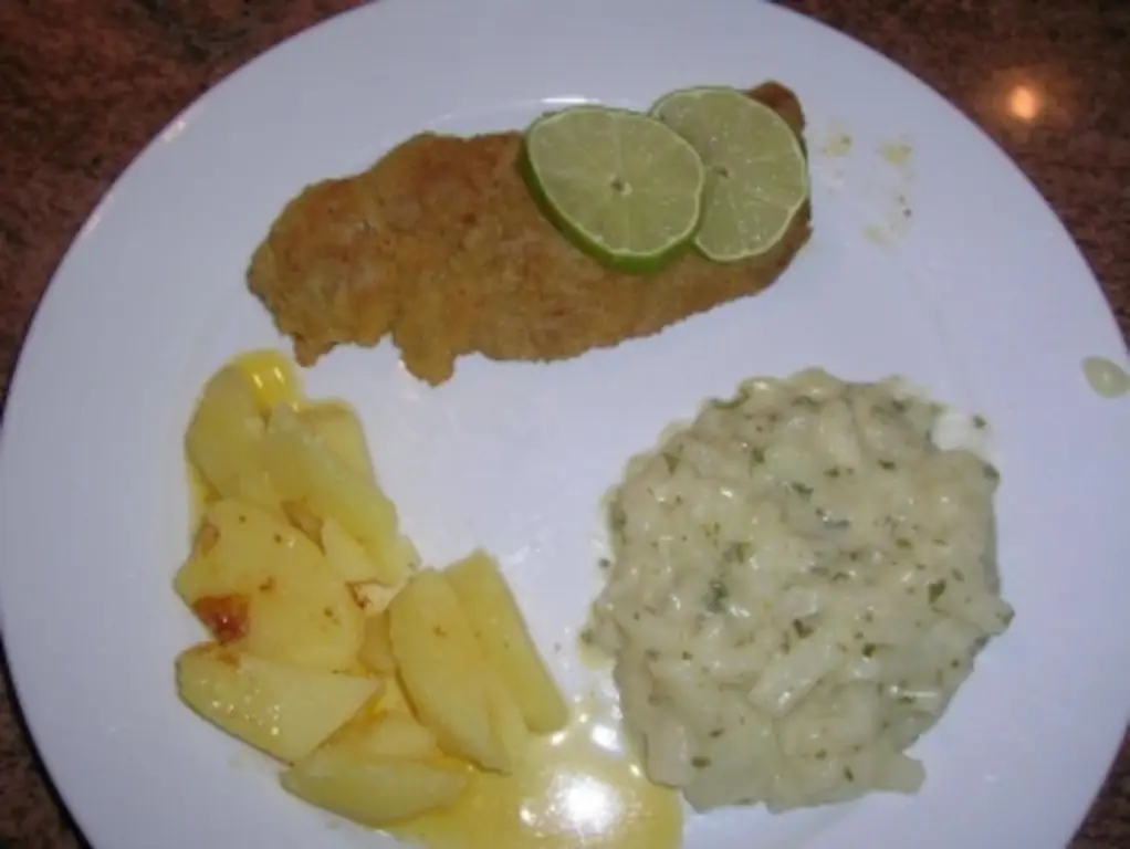 Эскалоп из телятины + овощи кольраби + отварной картофель (что-то простое, вкусное