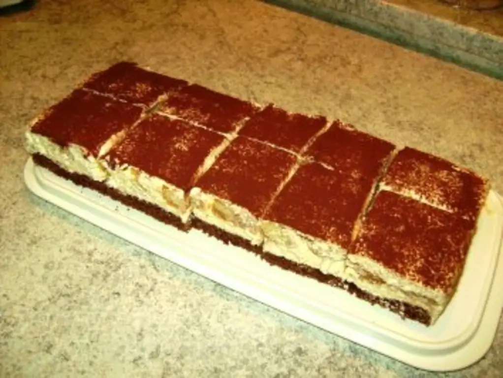 Тирамису ломтики легкие и вкусные