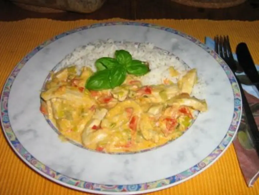 Куриные полоски с помидорами