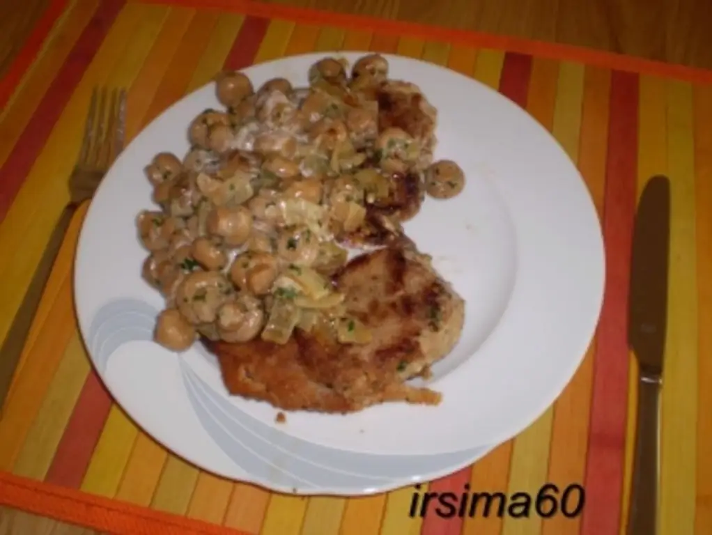 Шницель с грибами
