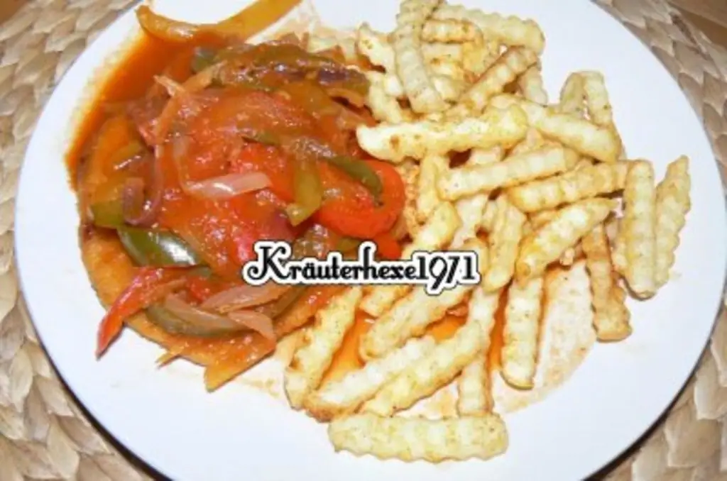 Цыганский шницель со шницелем и мукой