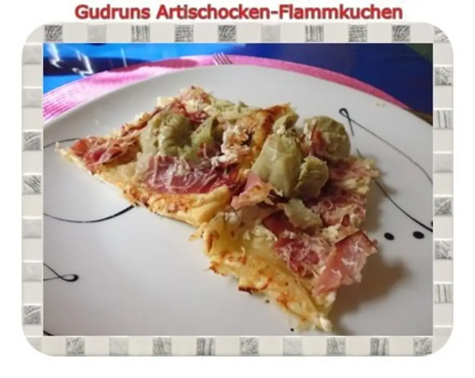 Flammkuchen: артишоки