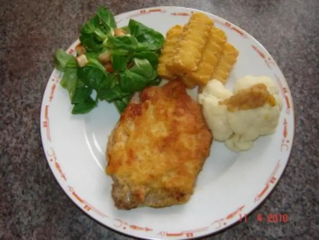 Мясо: Шницель с камамбером