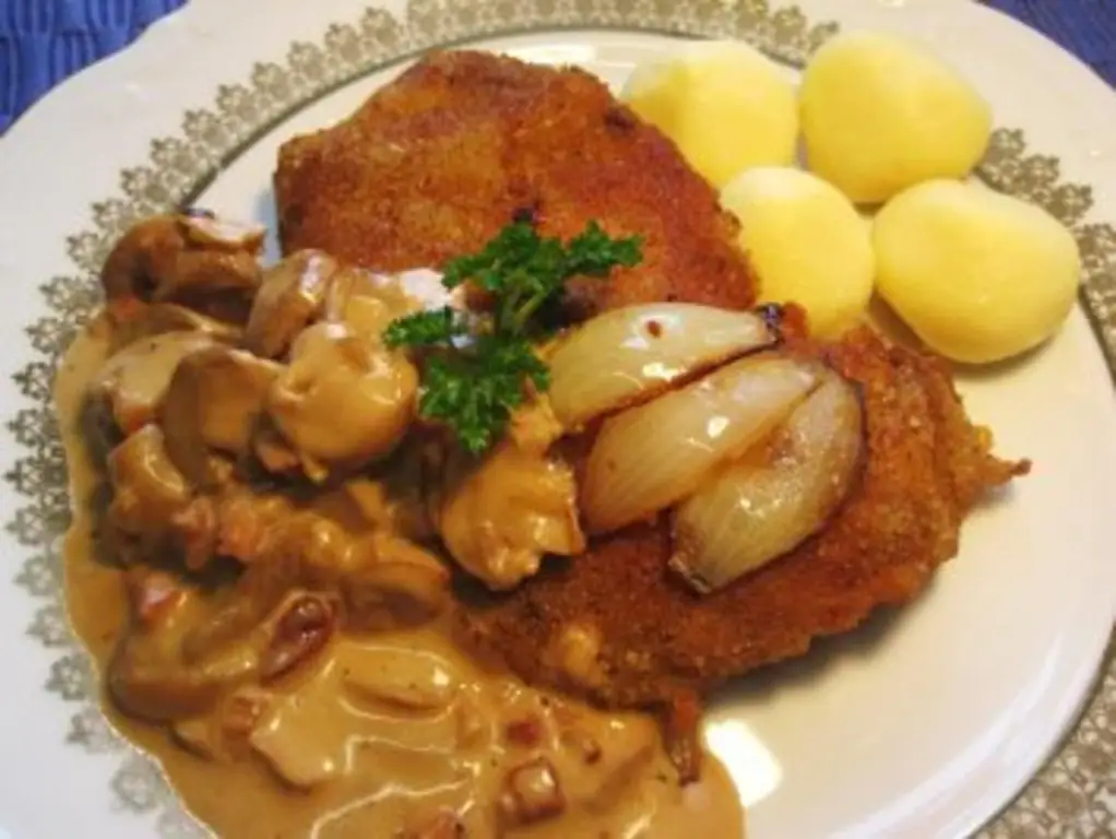 Шницель со сливками