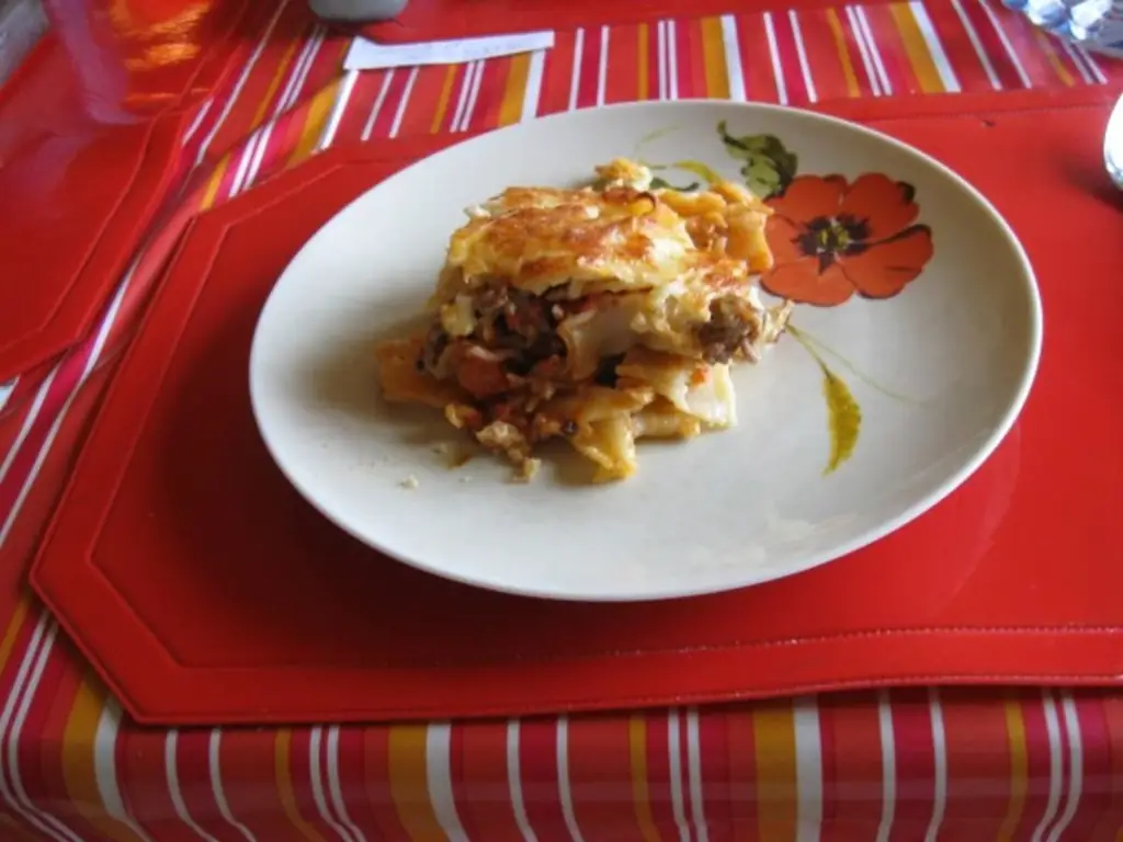 Запеканка из макарон с макаронами Reginette и мясным фаршем