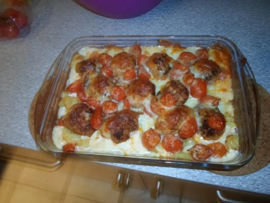 Картофель с чесноком
