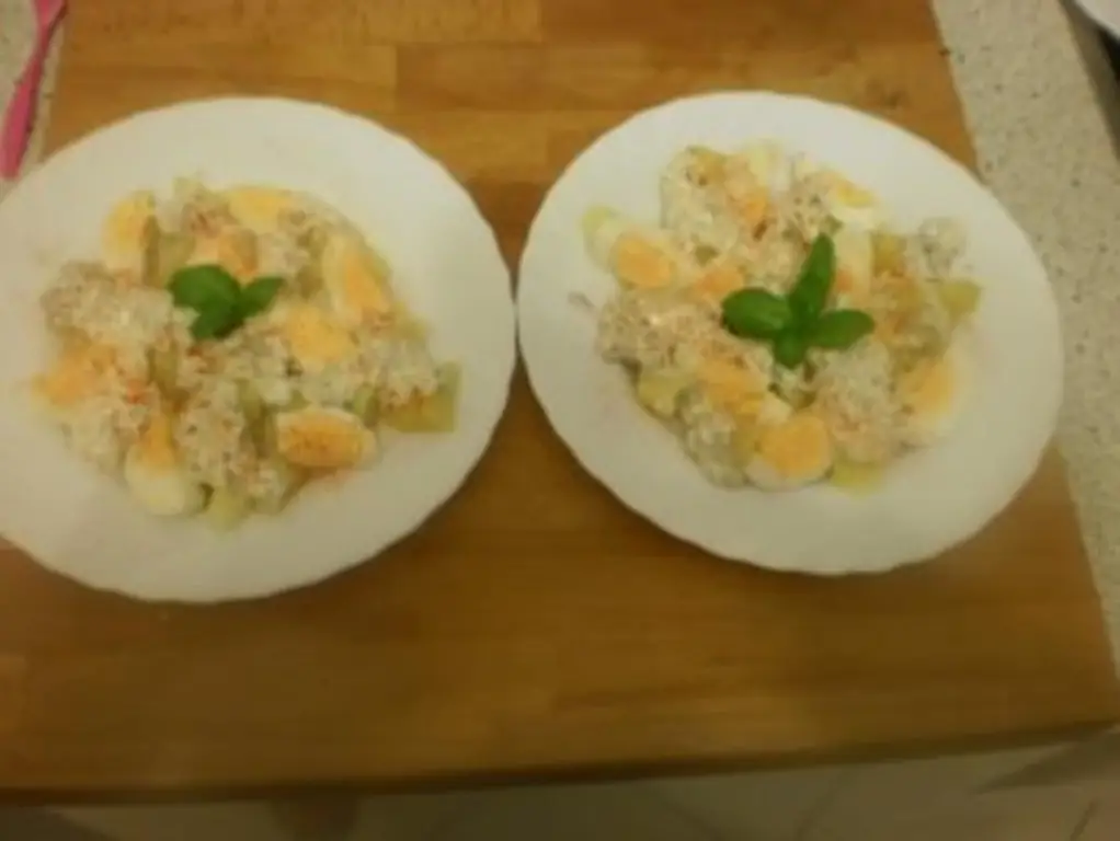 Яичный салат с картофелем