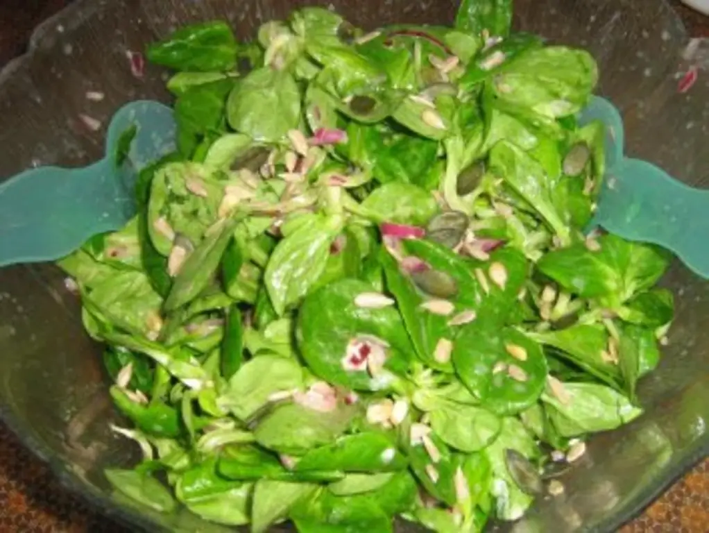 Салат из баранины с соусом из горгонзолы