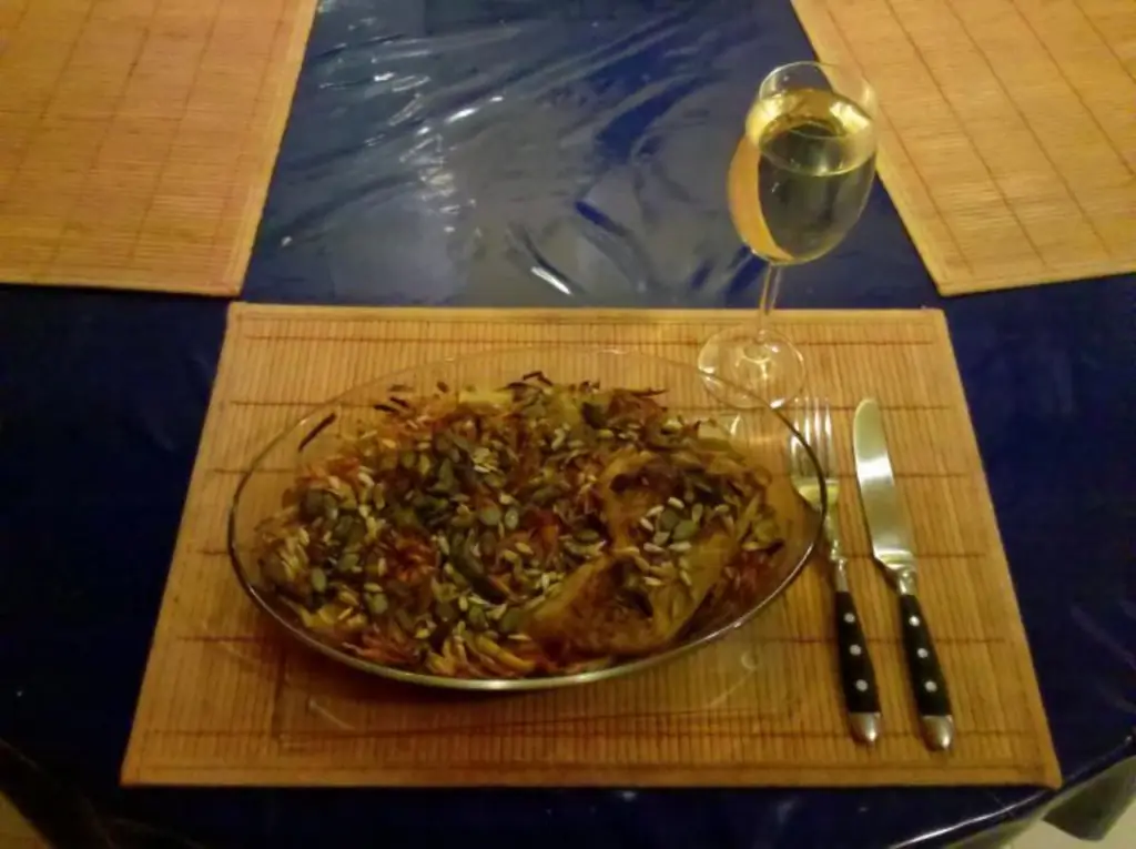 Птица: Курица с запеченными овощами
