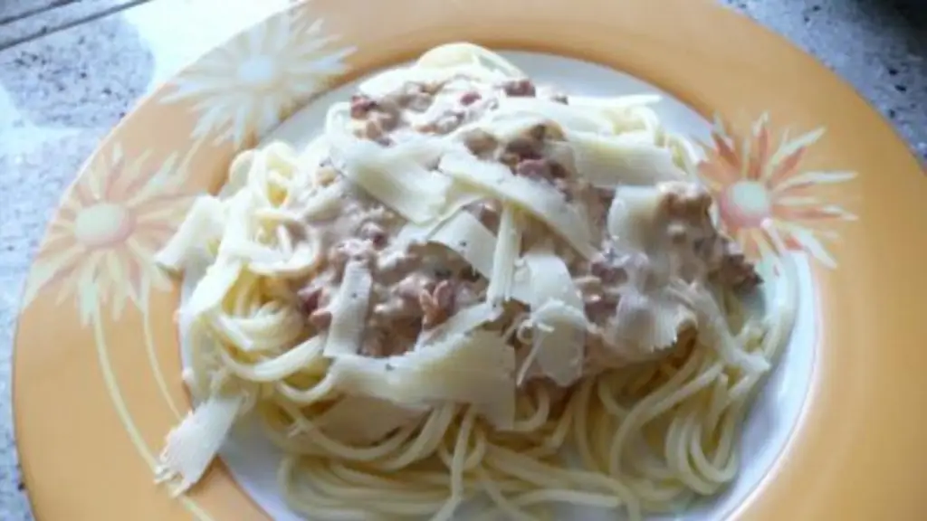 Быстрые спагетти с соусом из бекона
