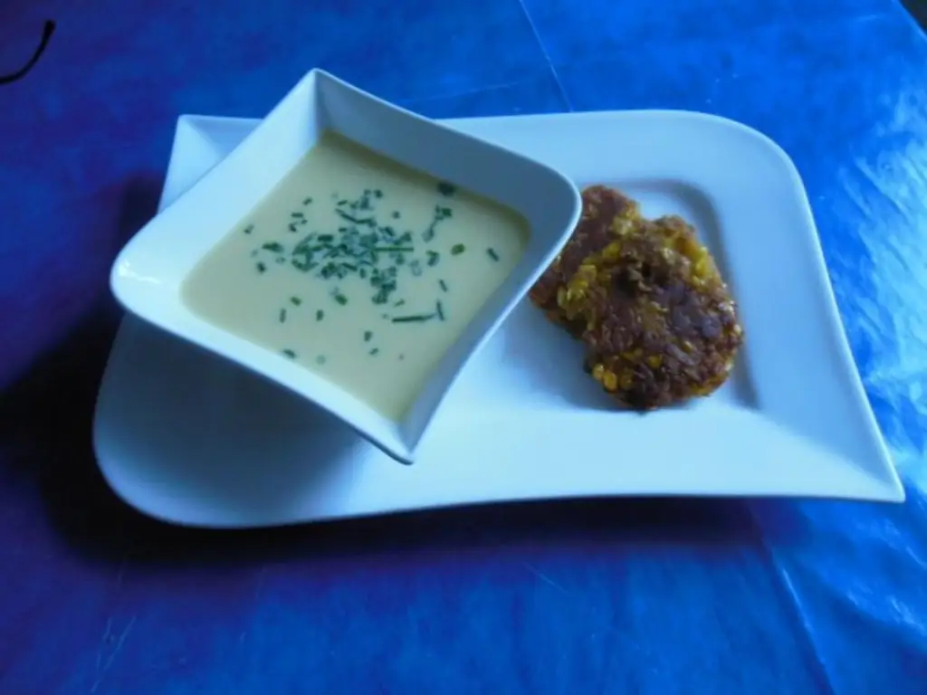 Суп: Кукурузный суп с кукурузными блинами