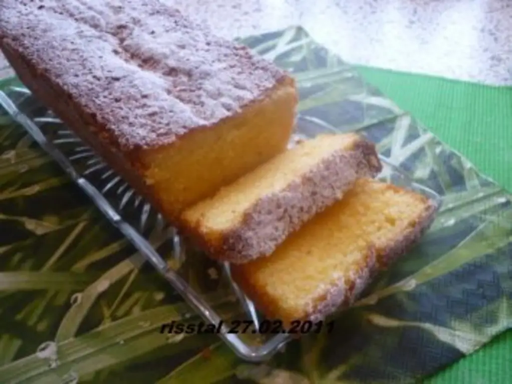 Лимонный пирог с тестом и маргарином