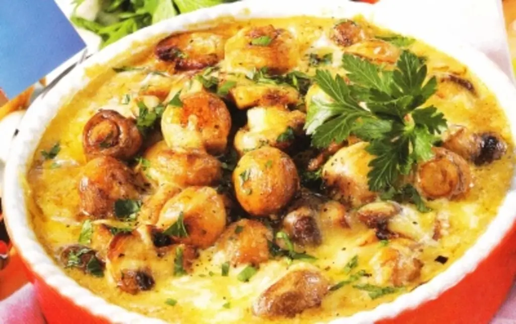 Горшок с шампиньонами