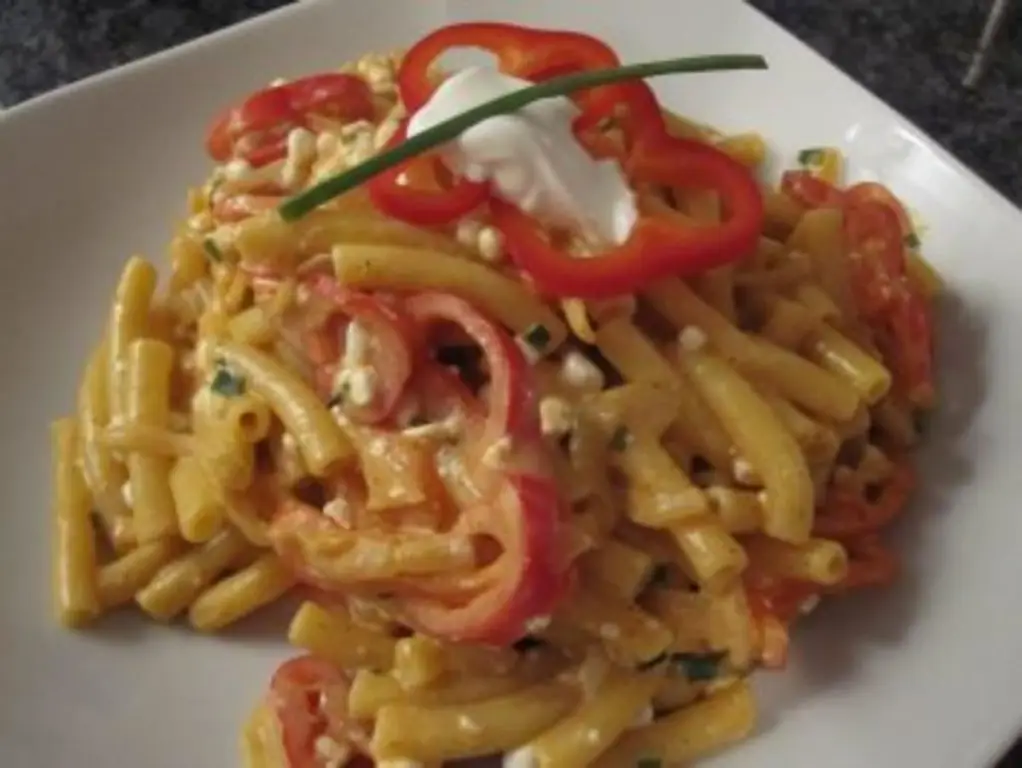 Макароны с перцем