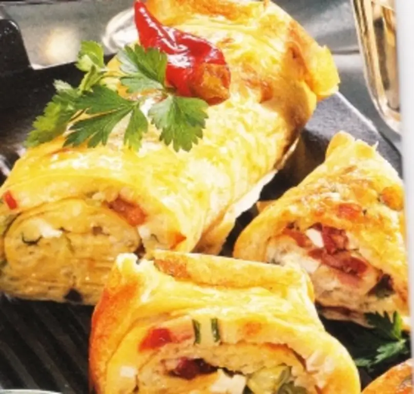 Блинный рулет из формочки