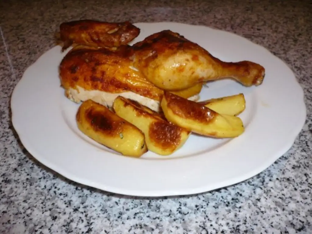Жареный цыпленок с картофельными дольками (без гистамина)