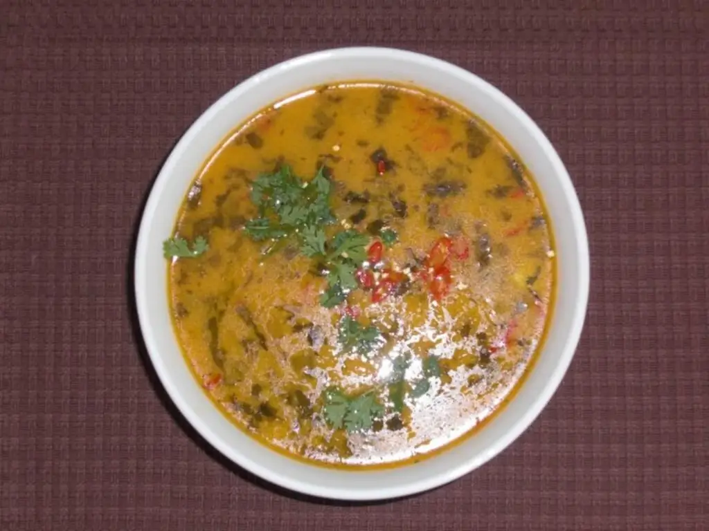 Горячий куриный суп (Том Кха Гай)