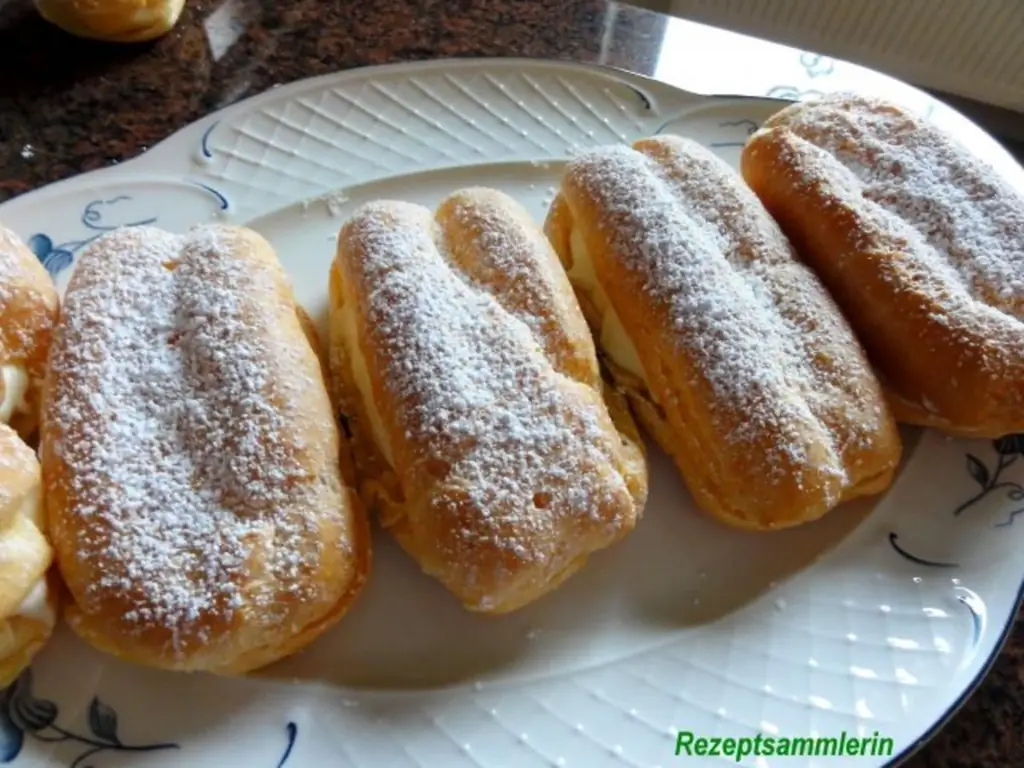 Заварное тесто: ЭКЛЕРЫ со сливками