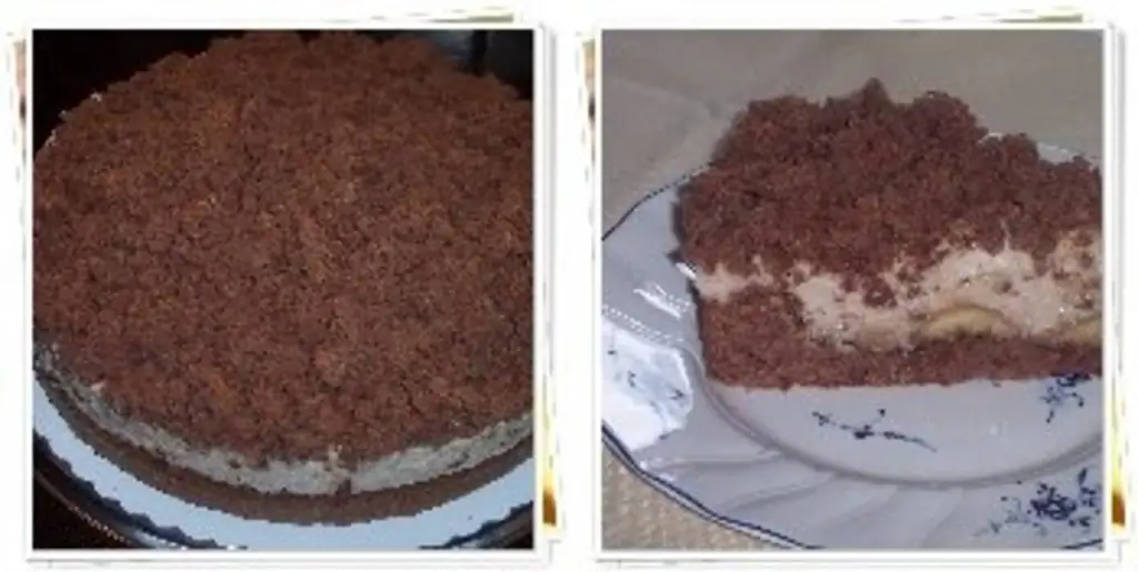 Соблазнительный купольный торт с бананами