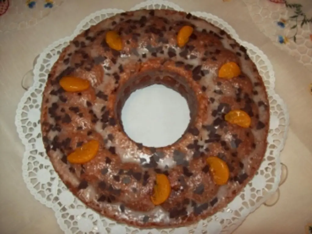 Мраморный торт с мандаринами