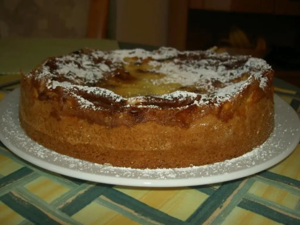 Яблочный пирог со сметаной