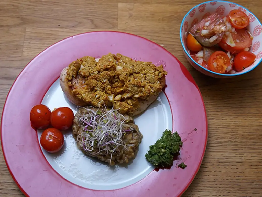 Цыпленок на пивных дрожжах с карри