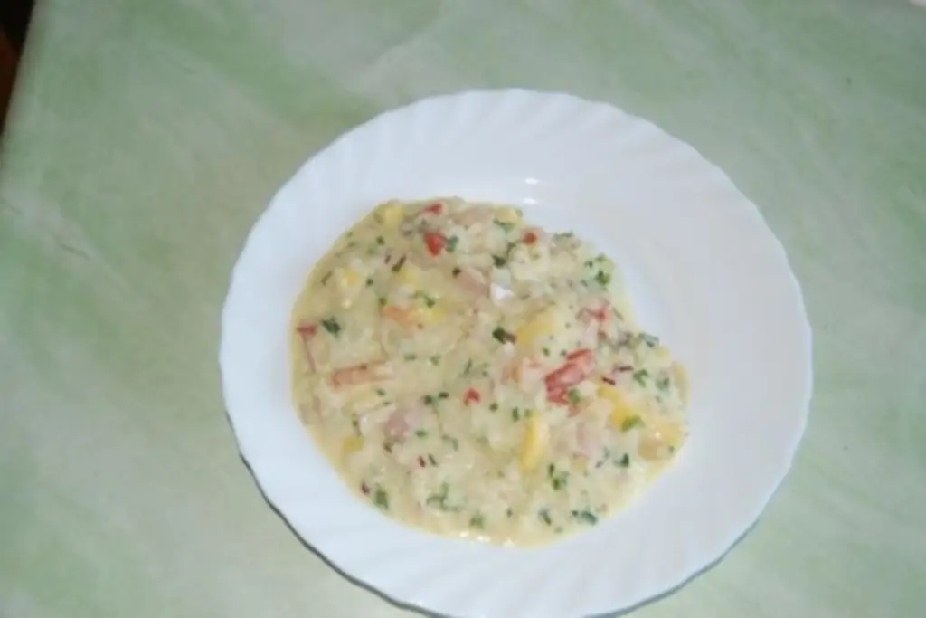 Рисовый салат с манго