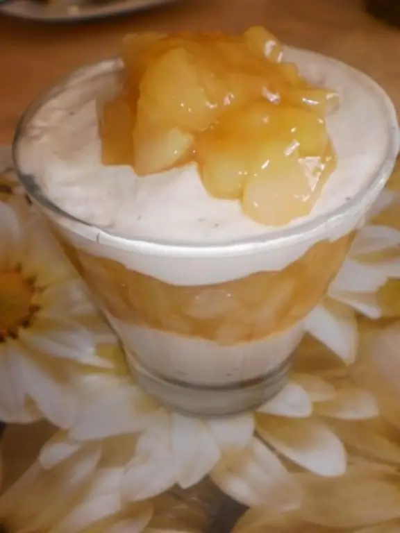 Легкое желе с творожным кремом