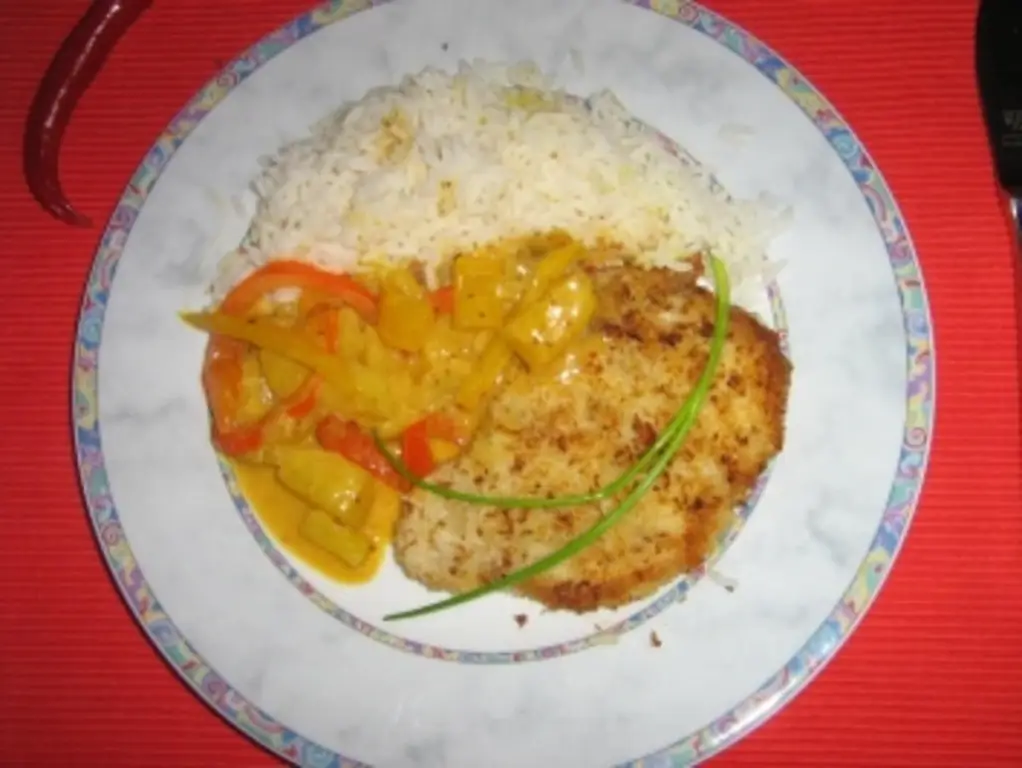 Кокосовый эскалоп с фруктовым ананасом