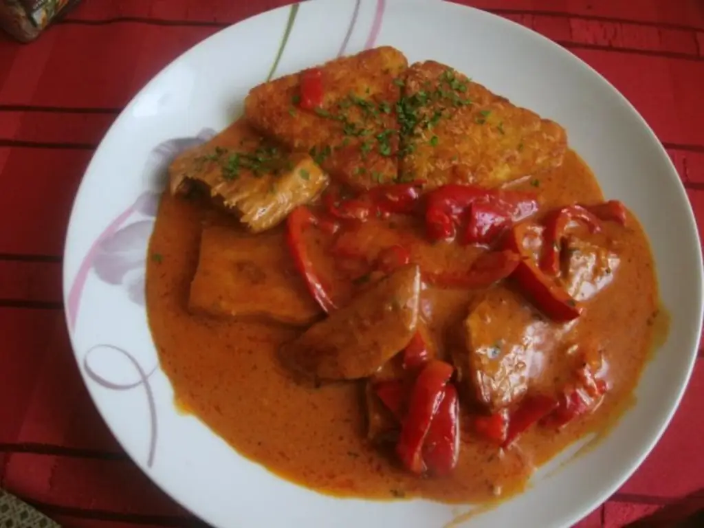 Шницель с перцем из духовки