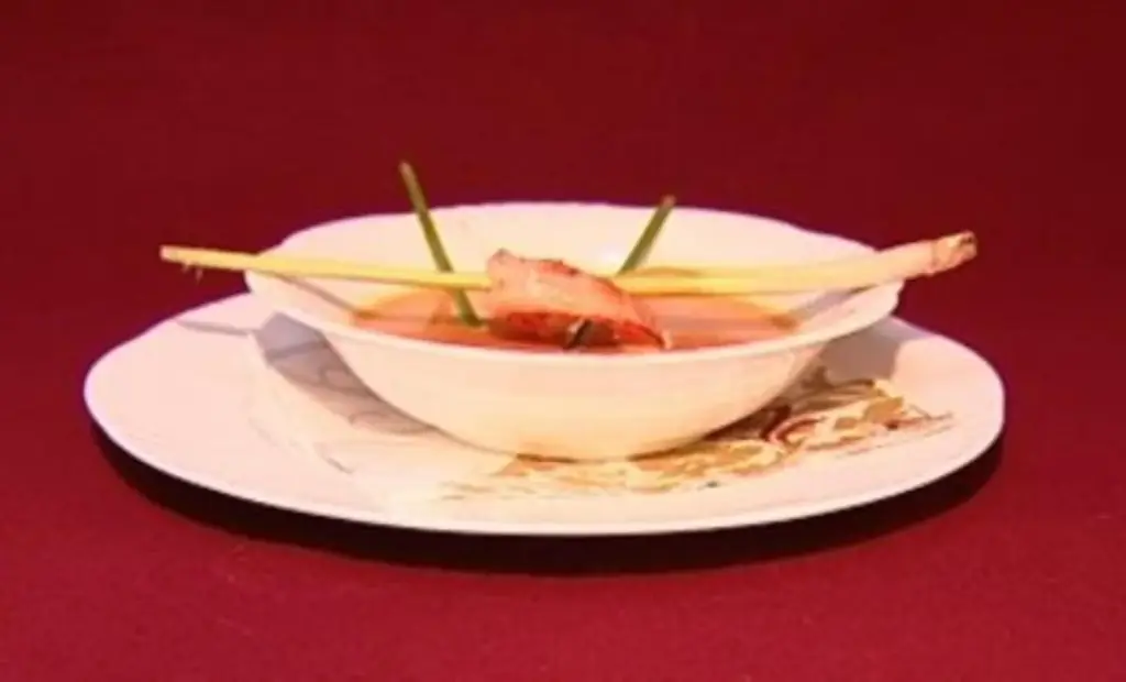 Перечный суп с креветками