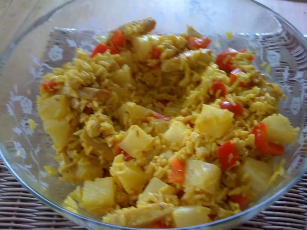 Индийский рис с полосками из индейки
