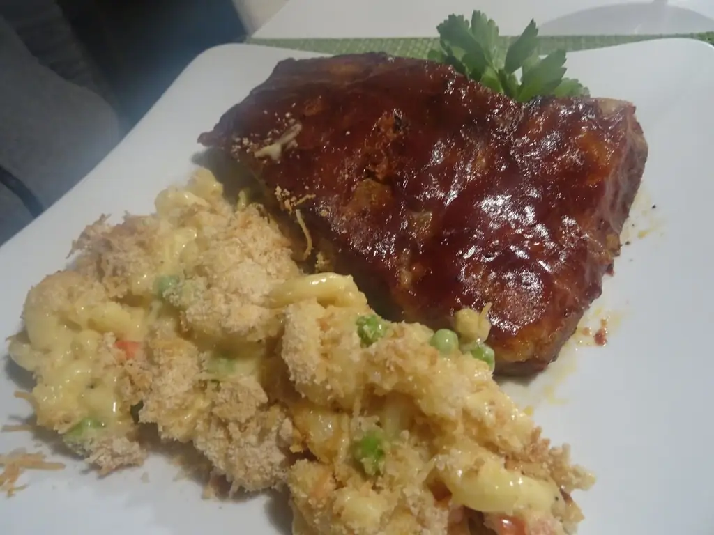 Макароны с запеченным сыром