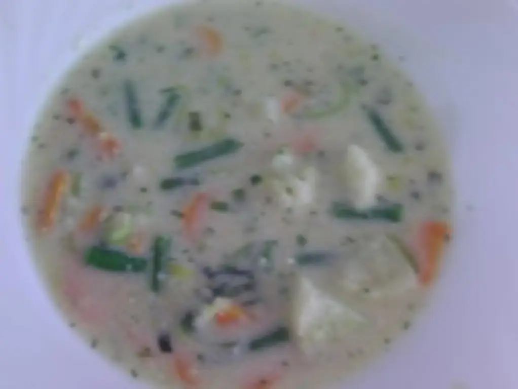 Пшенный суп с цельнозерновым пшеном и овощным бульоном