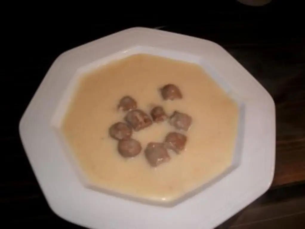 Сырный суп с шариками Мергез