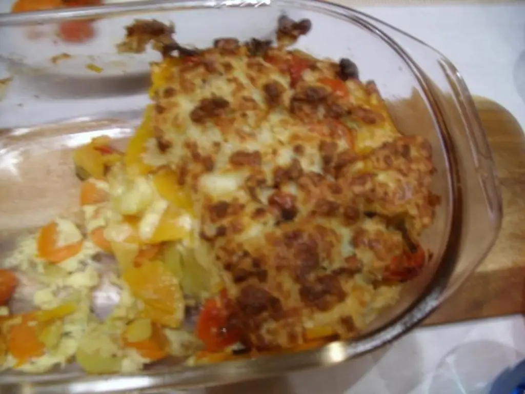 Запеканка: Овощной гратен с хрустящей корочкой