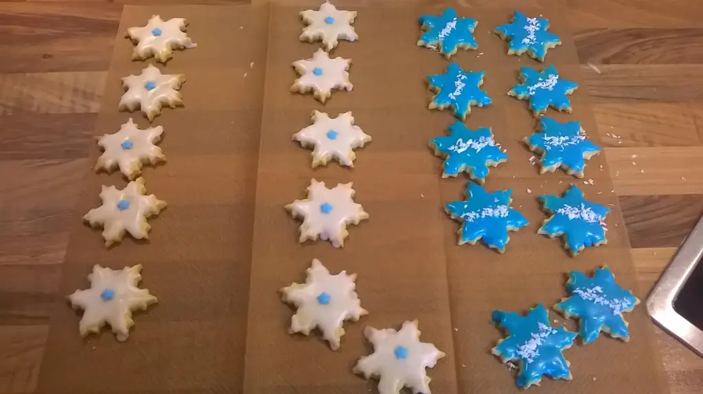 Crow Snowflakes Cookies Печенье Frozen