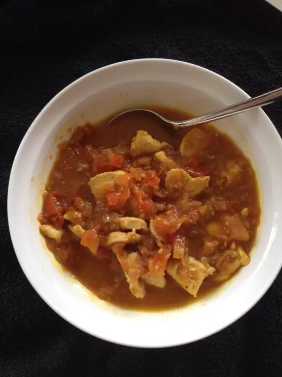 Нарезанная курица
