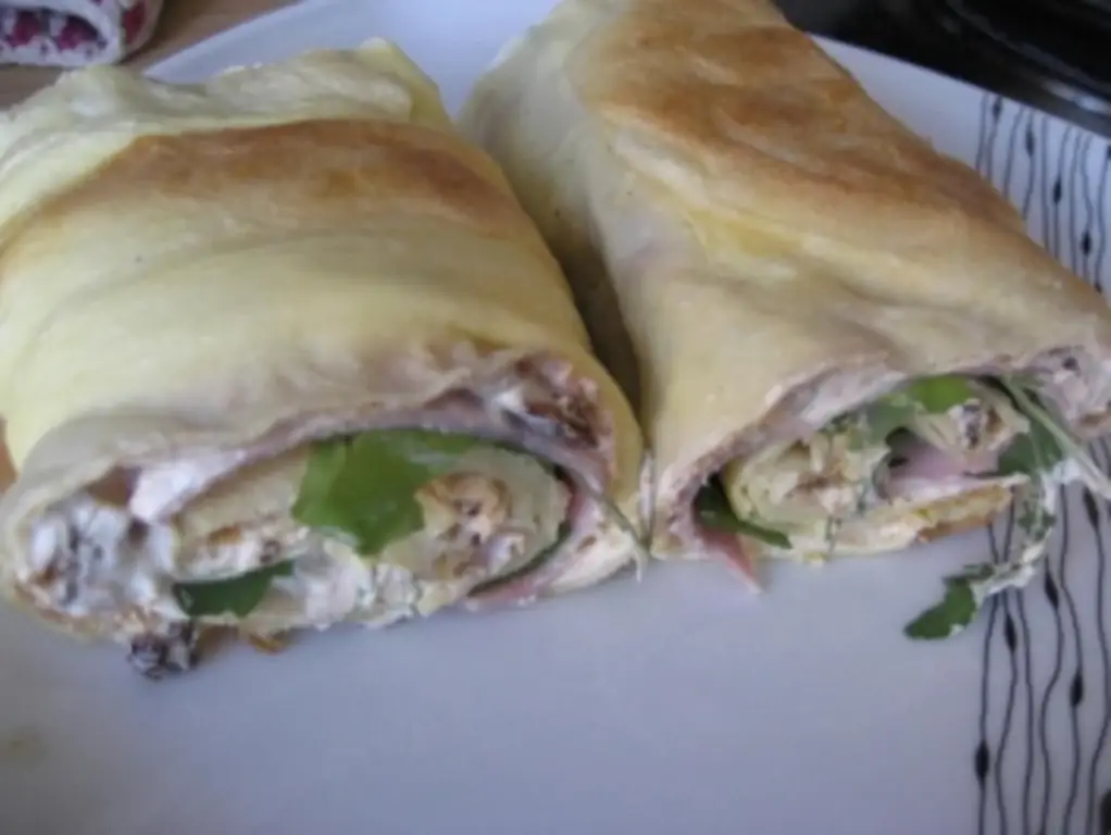 Блинчики из формочек со сливочным сыром