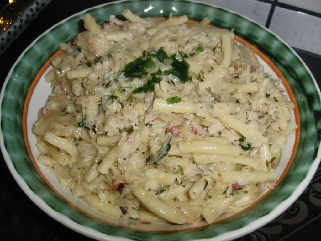 МАКАРОНЫ С квашеной капустой