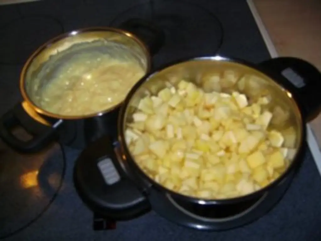 Ванильный крем с яблоком & Сливы