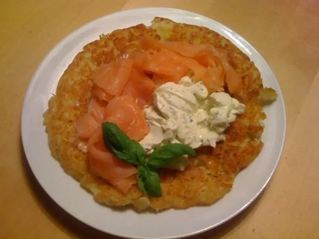 B: Рести с лососем и сливочным сыром