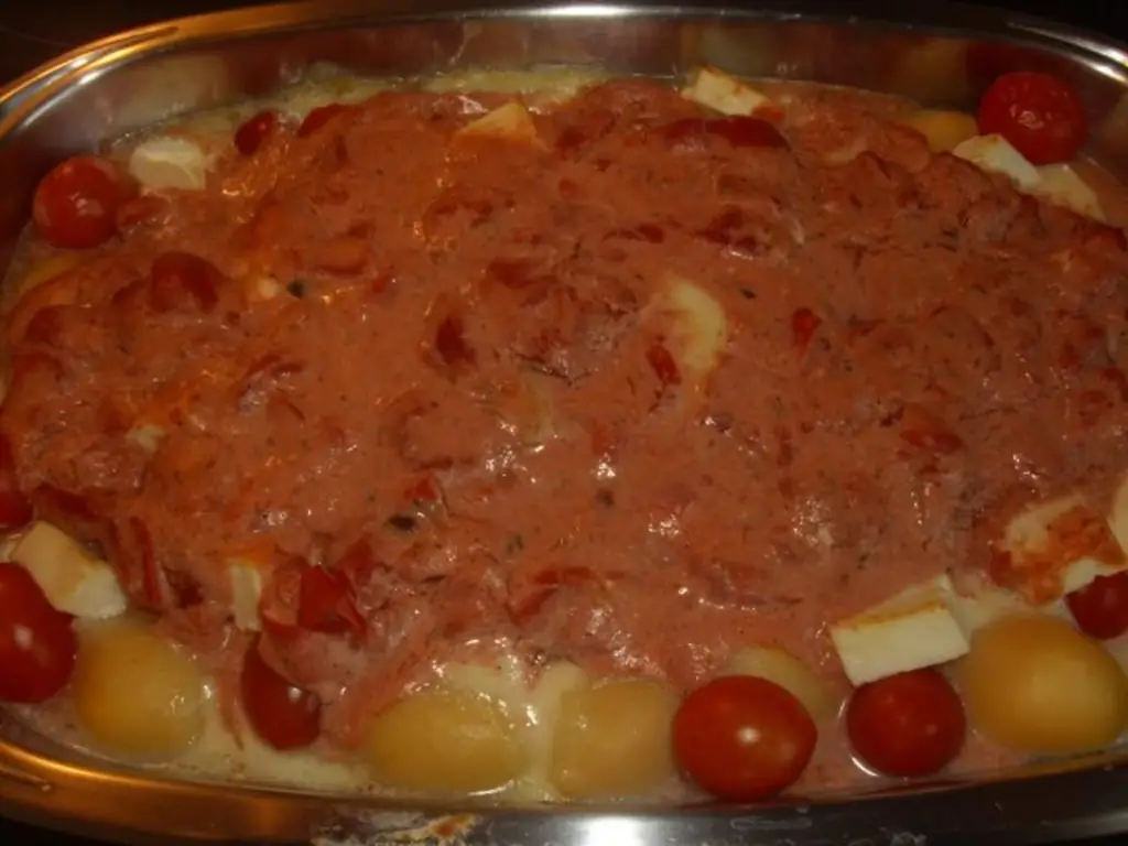 Ньокки с помидорами и моцареллой