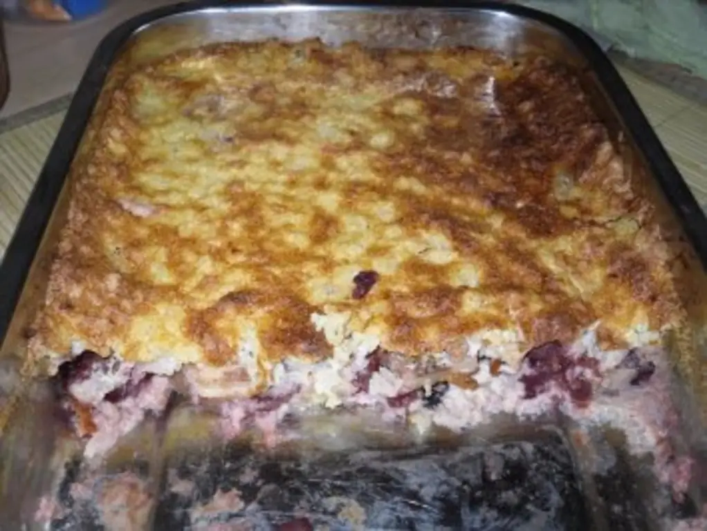 Рисовая запеканка с молоком и рисовым пудингом