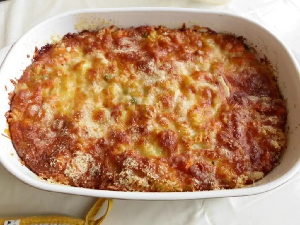 Паста запеканка с овощами