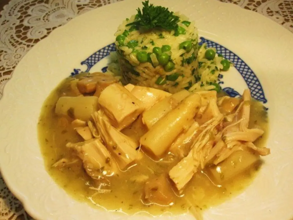 Рагу из куриного супа