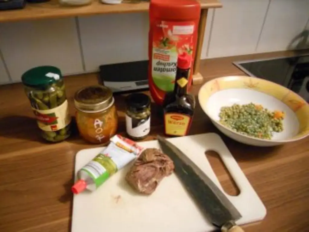Огненный салат из говядины