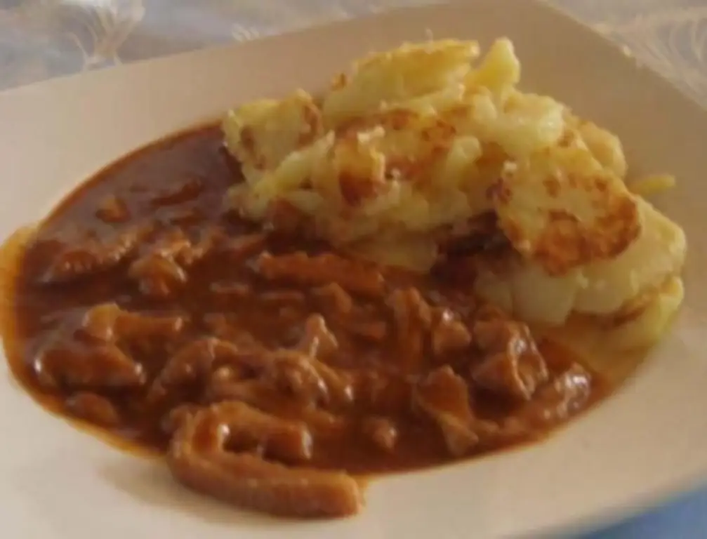Кислый рубец Оми с жареным картофелем
