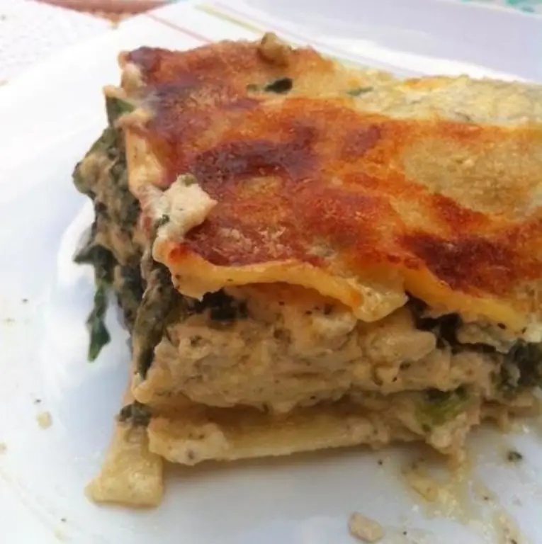 Лазанья с лососем просто вкусная: